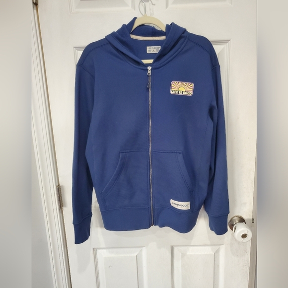 Life is Good Women's Simply True Fleece Zip Hoodie - Retro Sunburst Size Medium - Picture 4 of 16